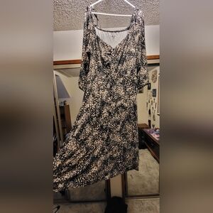 Black and White Patterned Dress